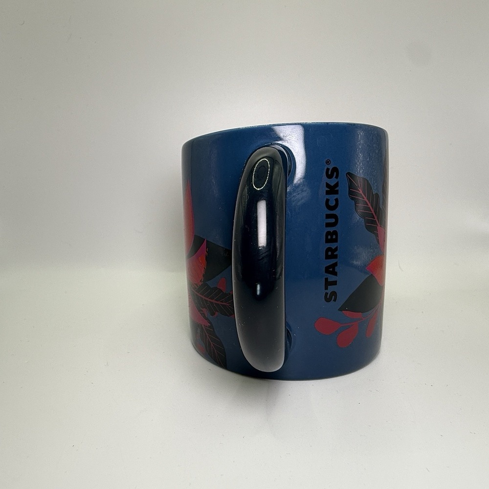 Starbucks 12 Oz.‎ Floral Royal Blue Coffee Cup Mug 2021 - Picture 4 of 6